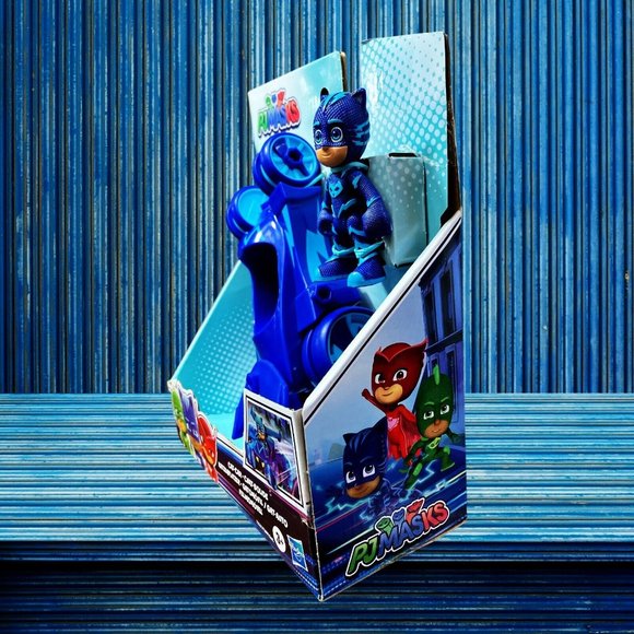 PJ MASKS Blue Cat-Car with Catboy Super Hero Action Figure Toy Brand New - Picture 3 of 5